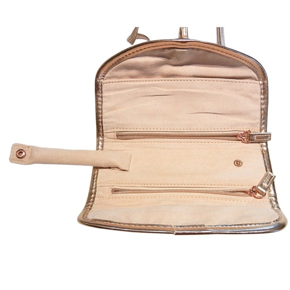 Kendra Scott Rose Gold Jewelry Travel Roll Organizer Pouch - Picture 2 of 9